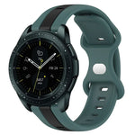 Dây đồng hồ silicone hai màu khóa bướm 20mm, cho Samsung Galaxy Watch Active 2 44mm, cho Samsung Galaxy Watch 42mm