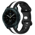 Dây đồng hồ silicone hai màu khóa bướm 20mm, cho Samsung Galaxy Watch Active 2 44mm, cho Samsung Galaxy Watch 42mm