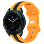 Dây đồng hồ silicone hai màu khóa bướm 20mm, cho Samsung Galaxy Watch Active 2 44mm, cho Samsung Galaxy Watch 42mm