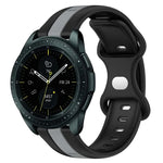 Dây đồng hồ silicone hai màu khóa bướm 20mm, cho Samsung Galaxy Watch Active 2 44mm, cho Samsung Galaxy Watch 42mm