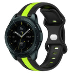 Dây đồng hồ silicone hai màu khóa bướm 20mm, cho Samsung Galaxy Watch Active 2 44mm, cho Samsung Galaxy Watch 42mm
