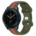 Dây đồng hồ silicone hai màu khóa bướm 20mm, cho Samsung Galaxy Watch Active 2 44mm, cho Samsung Galaxy Watch 42mm