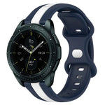 Dây đồng hồ silicone hai màu khóa bướm 20mm, cho Samsung Galaxy Watch Active 2 44mm, cho Samsung Galaxy Watch 42mm