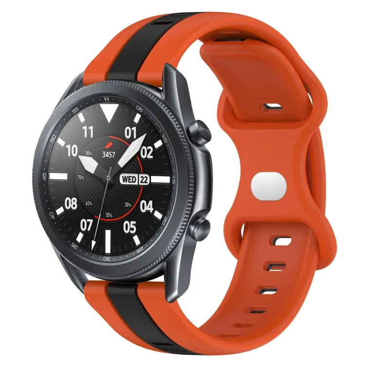 Dây đồng hồ silicone hai màu khóa bướm 22mm, cho Samsung Galaxy Watch3 45mm, cho Samsung Galaxy Watch 46mm, cho Samsung Gear S3 Classic, cho Samsung Gear S3 Frontier