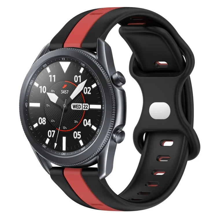 Dây đồng hồ silicone hai màu khóa bướm 22mm, cho Samsung Galaxy Watch3 45mm, cho Samsung Galaxy Watch 46mm, cho Samsung Gear S3 Classic, cho Samsung Gear S3 Frontier