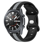 Dây đồng hồ silicone hai màu khóa bướm 22mm, cho Samsung Galaxy Watch3 45mm, cho Samsung Galaxy Watch 46mm, cho Samsung Gear S3 Classic, cho Samsung Gear S3 Frontier