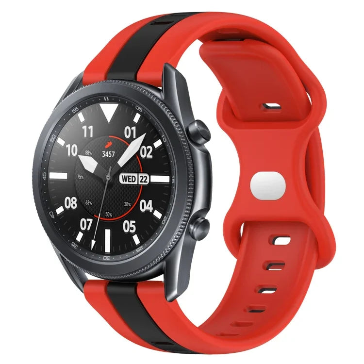 Dây đồng hồ silicone hai màu khóa bướm 22mm, cho Samsung Galaxy Watch3 45mm, cho Samsung Galaxy Watch 46mm, cho Samsung Gear S3 Classic, cho Samsung Gear S3 Frontier