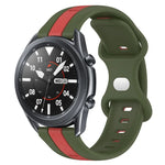 Dây đồng hồ silicone hai màu khóa bướm 22mm, cho Samsung Galaxy Watch3 45mm, cho Samsung Galaxy Watch 46mm, cho Samsung Gear S3 Classic, cho Samsung Gear S3 Frontier