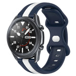 Dây đồng hồ silicone hai màu khóa bướm 22mm, cho Samsung Galaxy Watch3 45mm, cho Samsung Galaxy Watch 46mm, cho Samsung Gear S3 Classic, cho Samsung Gear S3 Frontier