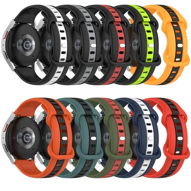 Dây đồng hồ silicone hai màu khóa bướm 22mm, cho Samsung Galaxy Watch3 45mm, cho Samsung Galaxy Watch 46mm, cho Samsung Gear S3 Classic, cho Samsung Gear S3 Frontier