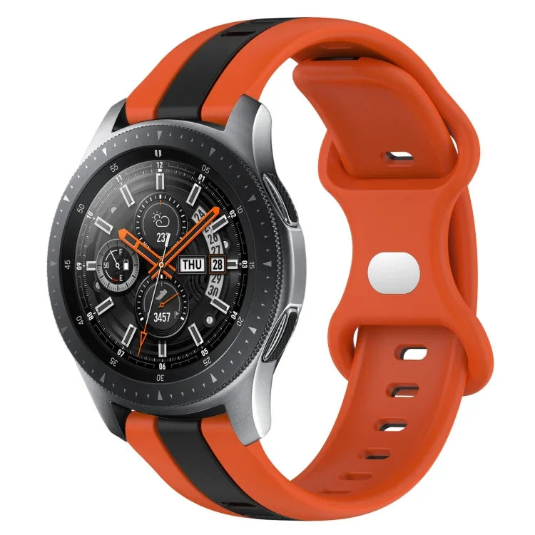 Dây đồng hồ silicone hai màu khóa bướm 22mm, cho Samsung Galaxy Watch3 45mm, cho Samsung Galaxy Watch 46mm, cho Samsung Gear S3 Classic, cho Samsung Gear S3 Frontier
