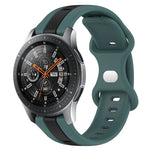 Dây đồng hồ silicone hai màu khóa bướm 22mm, cho Samsung Galaxy Watch3 45mm, cho Samsung Galaxy Watch 46mm, cho Samsung Gear S3 Classic, cho Samsung Gear S3 Frontier