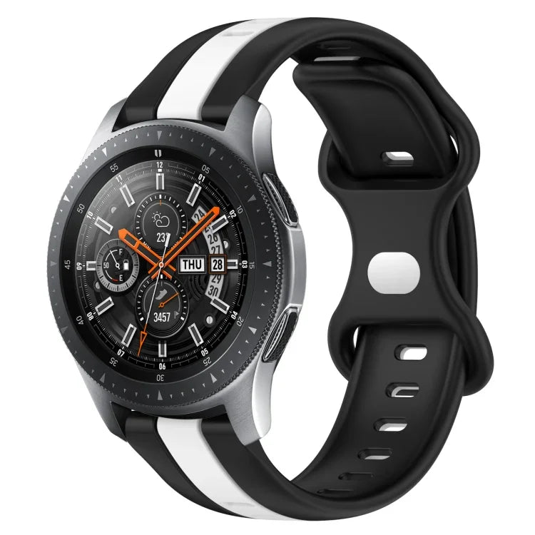 Dây đồng hồ silicone hai màu khóa bướm 22mm, cho Samsung Galaxy Watch3 45mm, cho Samsung Galaxy Watch 46mm, cho Samsung Gear S3 Classic, cho Samsung Gear S3 Frontier