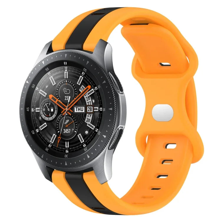 Dây đồng hồ silicone hai màu khóa bướm 22mm, cho Samsung Galaxy Watch3 45mm, cho Samsung Galaxy Watch 46mm, cho Samsung Gear S3 Classic, cho Samsung Gear S3 Frontier