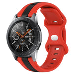 Dây đồng hồ silicone hai màu khóa bướm 22mm, cho Samsung Galaxy Watch3 45mm, cho Samsung Galaxy Watch 46mm, cho Samsung Gear S3 Classic, cho Samsung Gear S3 Frontier