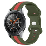Dây đồng hồ silicone hai màu khóa bướm 22mm, cho Samsung Galaxy Watch3 45mm, cho Samsung Galaxy Watch 46mm, cho Samsung Gear S3 Classic, cho Samsung Gear S3 Frontier