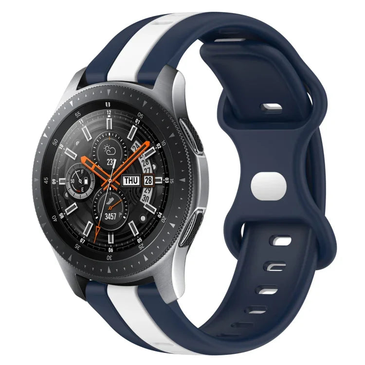 Dây đồng hồ silicone hai màu khóa bướm 22mm, cho Samsung Galaxy Watch3 45mm, cho Samsung Galaxy Watch 46mm, cho Samsung Gear S3 Classic, cho Samsung Gear S3 Frontier