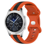 Dây đồng hồ silicone hai màu khóa bướm 22mm, cho Samsung Galaxy Watch3 45mm, cho Samsung Galaxy Watch 46mm, cho Samsung Gear S3 Classic, cho Samsung Gear S3 Frontier