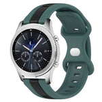 Dây đồng hồ silicone hai màu khóa bướm 22mm, cho Samsung Galaxy Watch3 45mm, cho Samsung Galaxy Watch 46mm, cho Samsung Gear S3 Classic, cho Samsung Gear S3 Frontier