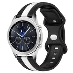 Dây đồng hồ silicone hai màu khóa bướm 22mm, cho Samsung Galaxy Watch3 45mm, cho Samsung Galaxy Watch 46mm, cho Samsung Gear S3 Classic, cho Samsung Gear S3 Frontier