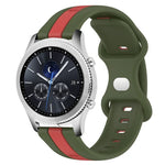 Dây đồng hồ silicone hai màu khóa bướm 22mm, cho Samsung Galaxy Watch3 45mm, cho Samsung Galaxy Watch 46mm, cho Samsung Gear S3 Classic, cho Samsung Gear S3 Frontier