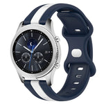 Dây đồng hồ silicone hai màu khóa bướm 22mm, cho Samsung Galaxy Watch3 45mm, cho Samsung Galaxy Watch 46mm, cho Samsung Gear S3 Classic, cho Samsung Gear S3 Frontier