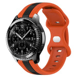 Dây đồng hồ silicone hai màu khóa bướm 22mm, cho Samsung Galaxy Watch3 45mm, cho Samsung Galaxy Watch 46mm, cho Samsung Gear S3 Classic, cho Samsung Gear S3 Frontier