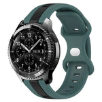 Dây đồng hồ silicone hai màu khóa bướm 22mm, cho Samsung Galaxy Watch3 45mm, cho Samsung Galaxy Watch 46mm, cho Samsung Gear S3 Classic, cho Samsung Gear S3 Frontier