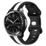 Dây đồng hồ silicone hai màu khóa bướm 22mm, cho Samsung Galaxy Watch3 45mm, cho Samsung Galaxy Watch 46mm, cho Samsung Gear S3 Classic, cho Samsung Gear S3 Frontier