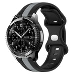 Dây đồng hồ silicone hai màu khóa bướm 22mm, cho Samsung Galaxy Watch3 45mm, cho Samsung Galaxy Watch 46mm, cho Samsung Gear S3 Classic, cho Samsung Gear S3 Frontier