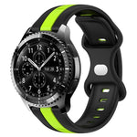 Dây đồng hồ silicone hai màu khóa bướm 22mm, cho Samsung Galaxy Watch3 45mm, cho Samsung Galaxy Watch 46mm, cho Samsung Gear S3 Classic, cho Samsung Gear S3 Frontier