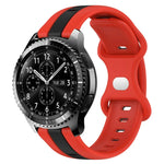 Dây đồng hồ silicone hai màu khóa bướm 22mm, cho Samsung Galaxy Watch3 45mm, cho Samsung Galaxy Watch 46mm, cho Samsung Gear S3 Classic, cho Samsung Gear S3 Frontier