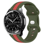 Dây đồng hồ silicone hai màu khóa bướm 22mm, cho Samsung Galaxy Watch3 45mm, cho Samsung Galaxy Watch 46mm, cho Samsung Gear S3 Classic, cho Samsung Gear S3 Frontier