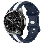 Dây đồng hồ silicone hai màu khóa bướm 22mm, cho Samsung Galaxy Watch3 45mm, cho Samsung Galaxy Watch 46mm, cho Samsung Gear S3 Classic, cho Samsung Gear S3 Frontier