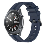 Dây đồng hồ silicone sọc lõm 22mm, dành cho Samsung Galaxy Watch3 45mm, Samsung Galaxy Watch 46mm, Samsung Gear S3 Classic, Samsung Gear S3 Frontier