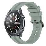 Dây đồng hồ silicone sọc lõm 22mm, dành cho Samsung Galaxy Watch3 45mm, Samsung Galaxy Watch 46mm, Samsung Gear S3 Classic, Samsung Gear S3 Frontier