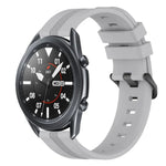 Dây đồng hồ silicone sọc lõm 22mm, dành cho Samsung Galaxy Watch3 45mm, Samsung Galaxy Watch 46mm, Samsung Gear S3 Classic, Samsung Gear S3 Frontier