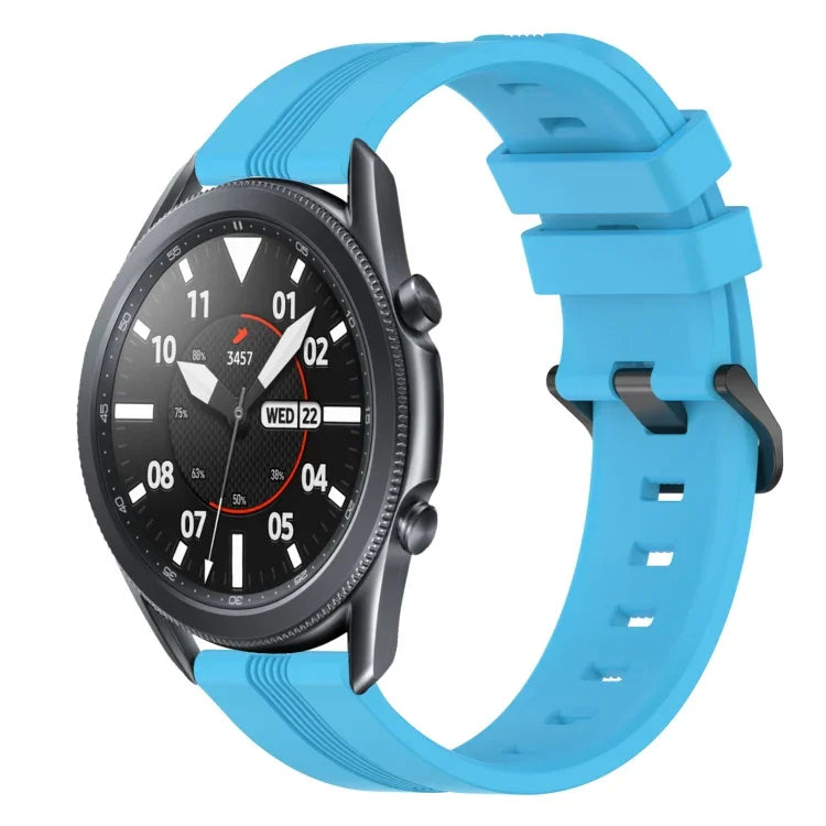 Dây đồng hồ silicone sọc lõm 22mm, dành cho Samsung Galaxy Watch3 45mm, Samsung Galaxy Watch 46mm, Samsung Gear S3 Classic, Samsung Gear S3 Frontier