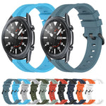 Dây đồng hồ silicone sọc lõm 22mm, dành cho Samsung Galaxy Watch3 45mm, Samsung Galaxy Watch 46mm, Samsung Gear S3 Classic, Samsung Gear S3 Frontier