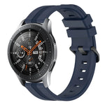 Dây đồng hồ silicone sọc lõm 22mm, dành cho Samsung Galaxy Watch3 45mm, Samsung Galaxy Watch 46mm, Samsung Gear S3 Classic, Samsung Gear S3 Frontier