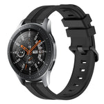 Dây đồng hồ silicone sọc lõm 22mm, dành cho Samsung Galaxy Watch3 45mm, Samsung Galaxy Watch 46mm, Samsung Gear S3 Classic, Samsung Gear S3 Frontier