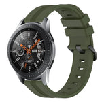 Dây đồng hồ silicone sọc lõm 22mm, dành cho Samsung Galaxy Watch3 45mm, Samsung Galaxy Watch 46mm, Samsung Gear S3 Classic, Samsung Gear S3 Frontier