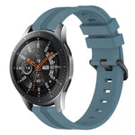 Dây đồng hồ silicone sọc lõm 22mm, dành cho Samsung Galaxy Watch3 45mm, Samsung Galaxy Watch 46mm, Samsung Gear S3 Classic, Samsung Gear S3 Frontier