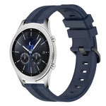 Dây đồng hồ silicone sọc lõm 22mm, dành cho Samsung Galaxy Watch3 45mm, Samsung Galaxy Watch 46mm, Samsung Gear S3 Classic, Samsung Gear S3 Frontier