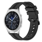 Dây đồng hồ silicone sọc lõm 22mm, dành cho Samsung Galaxy Watch3 45mm, Samsung Galaxy Watch 46mm, Samsung Gear S3 Classic, Samsung Gear S3 Frontier