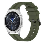 Dây đồng hồ silicone sọc lõm 22mm, dành cho Samsung Galaxy Watch3 45mm, Samsung Galaxy Watch 46mm, Samsung Gear S3 Classic, Samsung Gear S3 Frontier