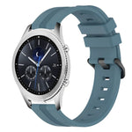Dây đồng hồ silicone sọc lõm 22mm, dành cho Samsung Galaxy Watch3 45mm, Samsung Galaxy Watch 46mm, Samsung Gear S3 Classic, Samsung Gear S3 Frontier