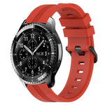 Dây đồng hồ silicone sọc lõm 22mm, dành cho Samsung Galaxy Watch3 45mm, Samsung Galaxy Watch 46mm, Samsung Gear S3 Classic, Samsung Gear S3 Frontier