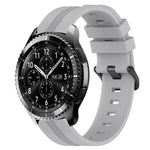 Dây đồng hồ silicone sọc lõm 22mm, dành cho Samsung Galaxy Watch3 45mm, Samsung Galaxy Watch 46mm, Samsung Gear S3 Classic, Samsung Gear S3 Frontier