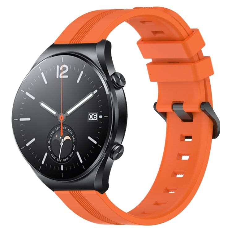 22mm Concave Striped Slicone Watch Band, For Xiaomi Watch S2 42mm, For Xiaomi Watch S2 46mm, For Xiaomi MI Watch S1, For Xiaomi MI Watch S1 Pro